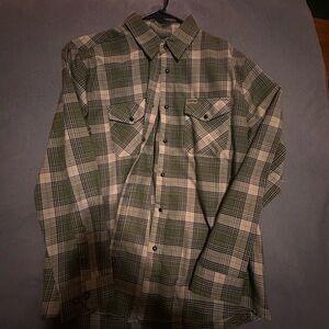DIXXON Olive and Cream Plaid Men's Shirt